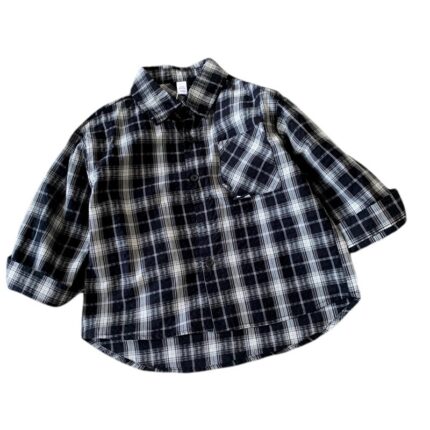 Checkered shirt for boys spring and autumn long sleeved shirt top - Image 5