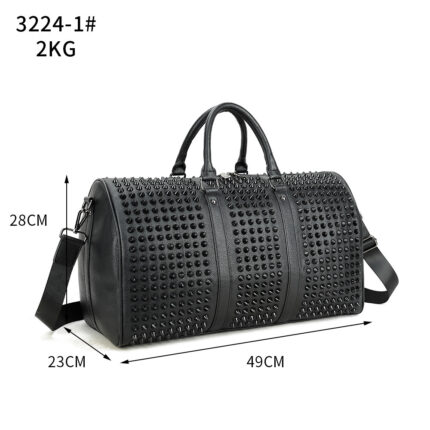 Rivet-studded Large-capacity Short-trip Tote Travel Bag - Image 4