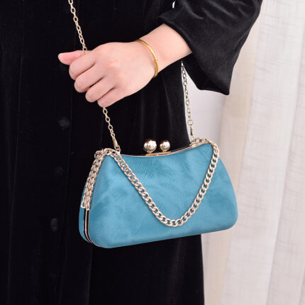 Black PU dinner minimalist handbag - Image 4