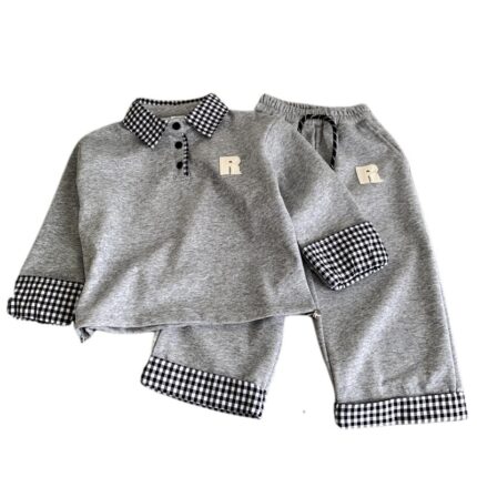 Two piece set of children's spring and autumn hoodies and pants - Image 5