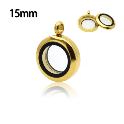 20mm/25mm/30mm Glass Floating Lockets Pendant Stainless Steel Magnetic Twist Closure Jewelry - Image 10