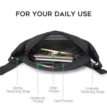 Chest bag men's shoulder bag waterproof crossbody waist bag couple's men's bag - Image 3