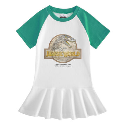 Children's cartoon half sleeved girls' dress - Image 2