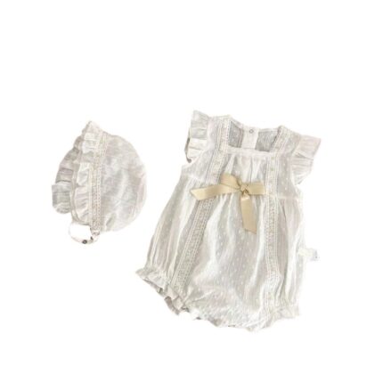 Baby Onesie Outfit Thin Royal Style Cute Set Short Sleeve Romper - Image 1