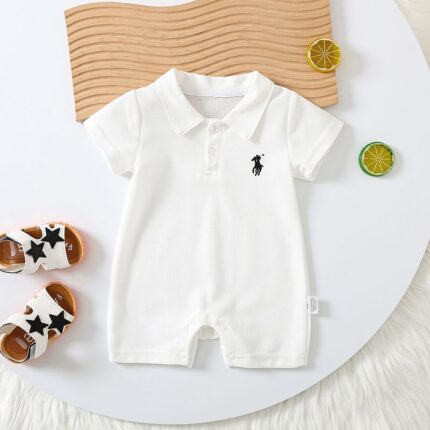 Baby Boy Short Sleeve Onesie Lightweight Outing - Image 4