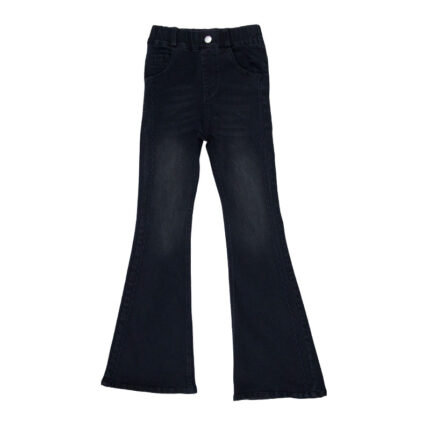 Girls' Black Denim Flare Pants Children's Pants - Image 1