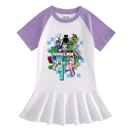 Children's cartoon half sleeved girls' dress - Image 6