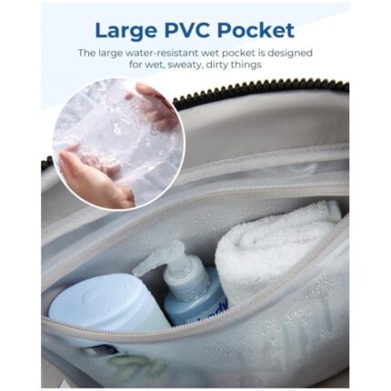 Travel bag large capacity luggage bag sports and fitness bag with toiletries bag compartment shoulder bag - Image 3