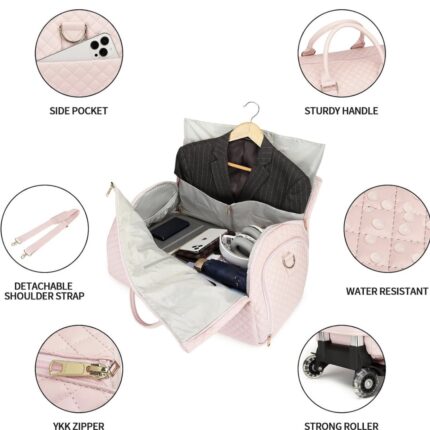 Travel bag with shoe bag coat storage bag luggage bag with carrying lever men's and women's business trip bag - Image 7