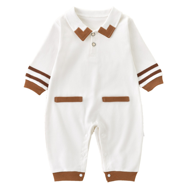 Long Sleeve Bodysuit, British Preppy Style, Stylish Baby Boy Onesie