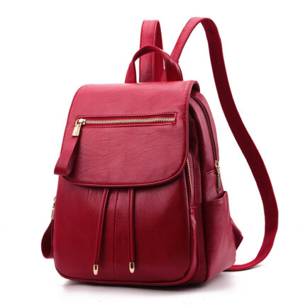 Soft leather backpack travel bag - Image 7