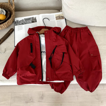 Casual jacket submachine jacket two-piece pants set - Image 1