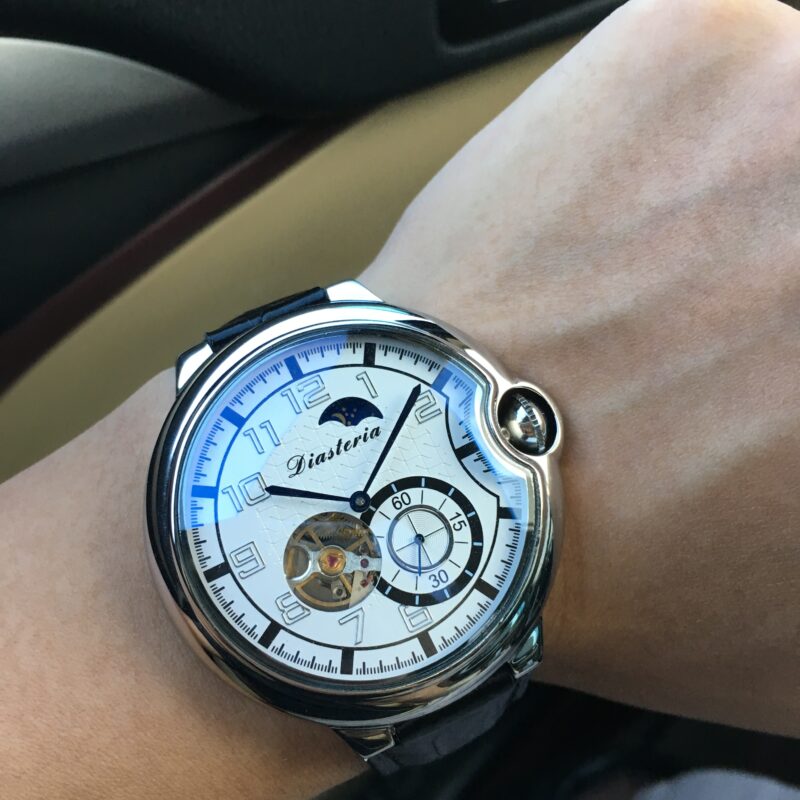 Leather mechanical watch