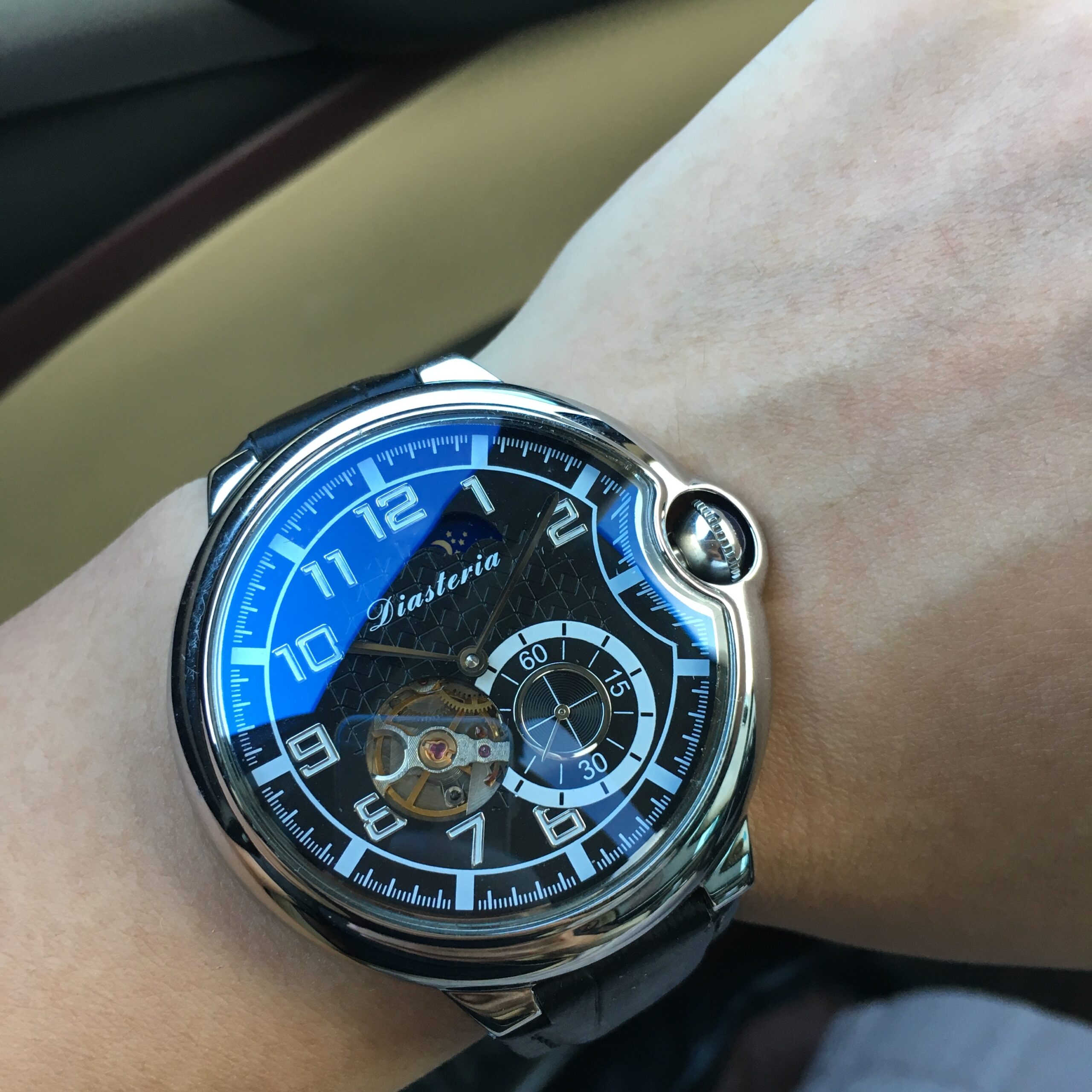 Leather mechanical watch - Image 3