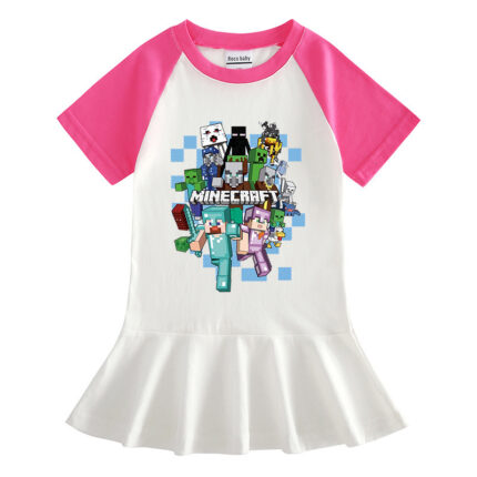 Children's cartoon half sleeved girls' dress - Image 5