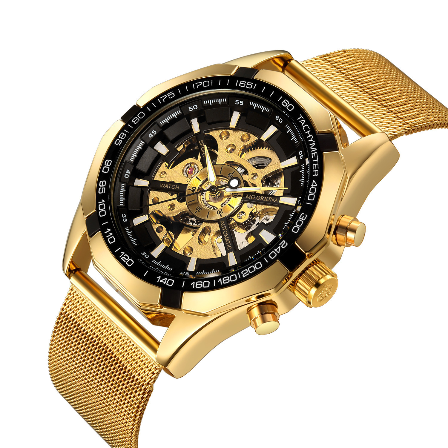 Full Hollow Mens Automatic Mechanical Watch Male Automatic Mechanical Watch Steel Band - Image 19