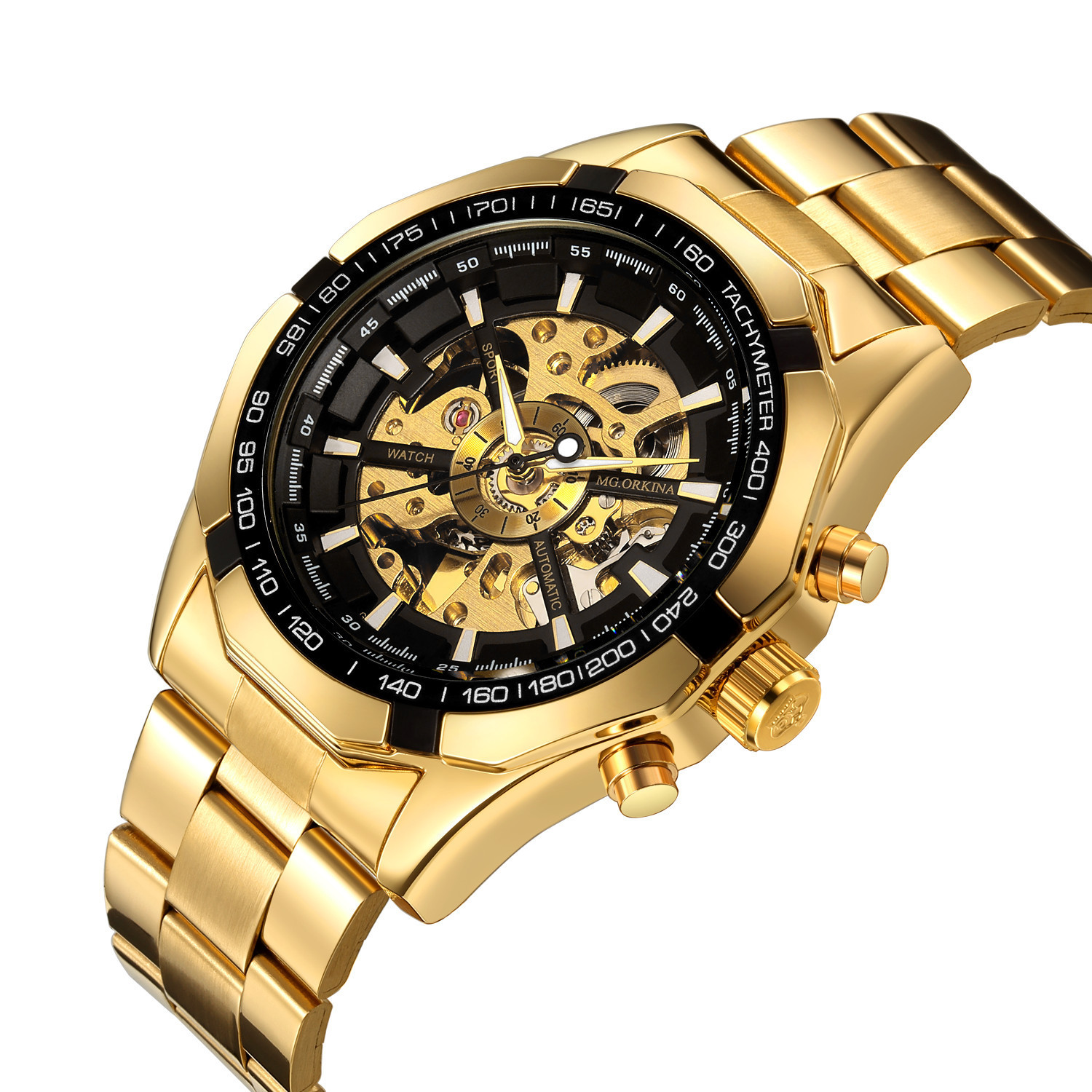 Full Hollow Mens Automatic Mechanical Watch Male Automatic Mechanical Watch Steel Band - Image 17