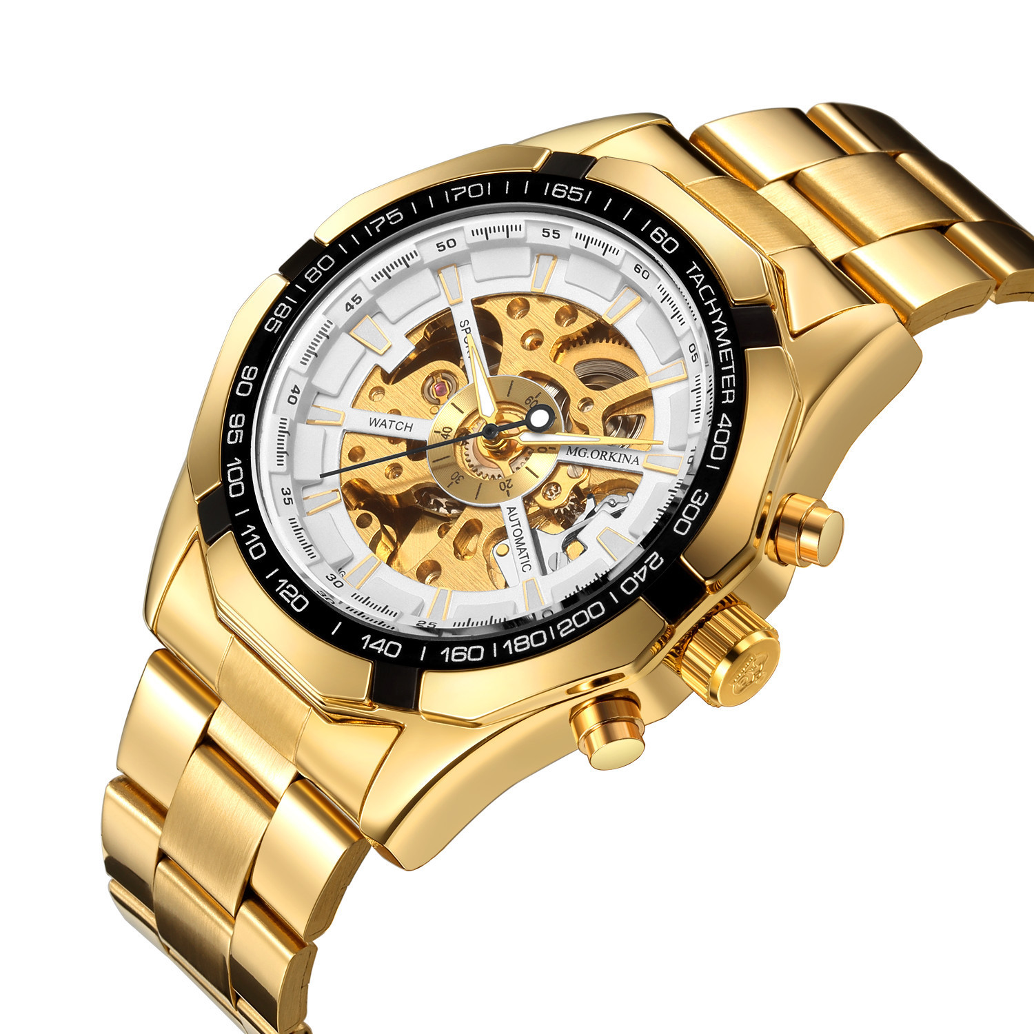 Full Hollow Mens Automatic Mechanical Watch Male Automatic Mechanical Watch Steel Band - Image 10