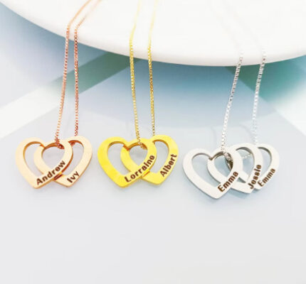 Stainless steel heart-shaped necklaces for women in three colors fashionable and versatile jewelry - Image 8