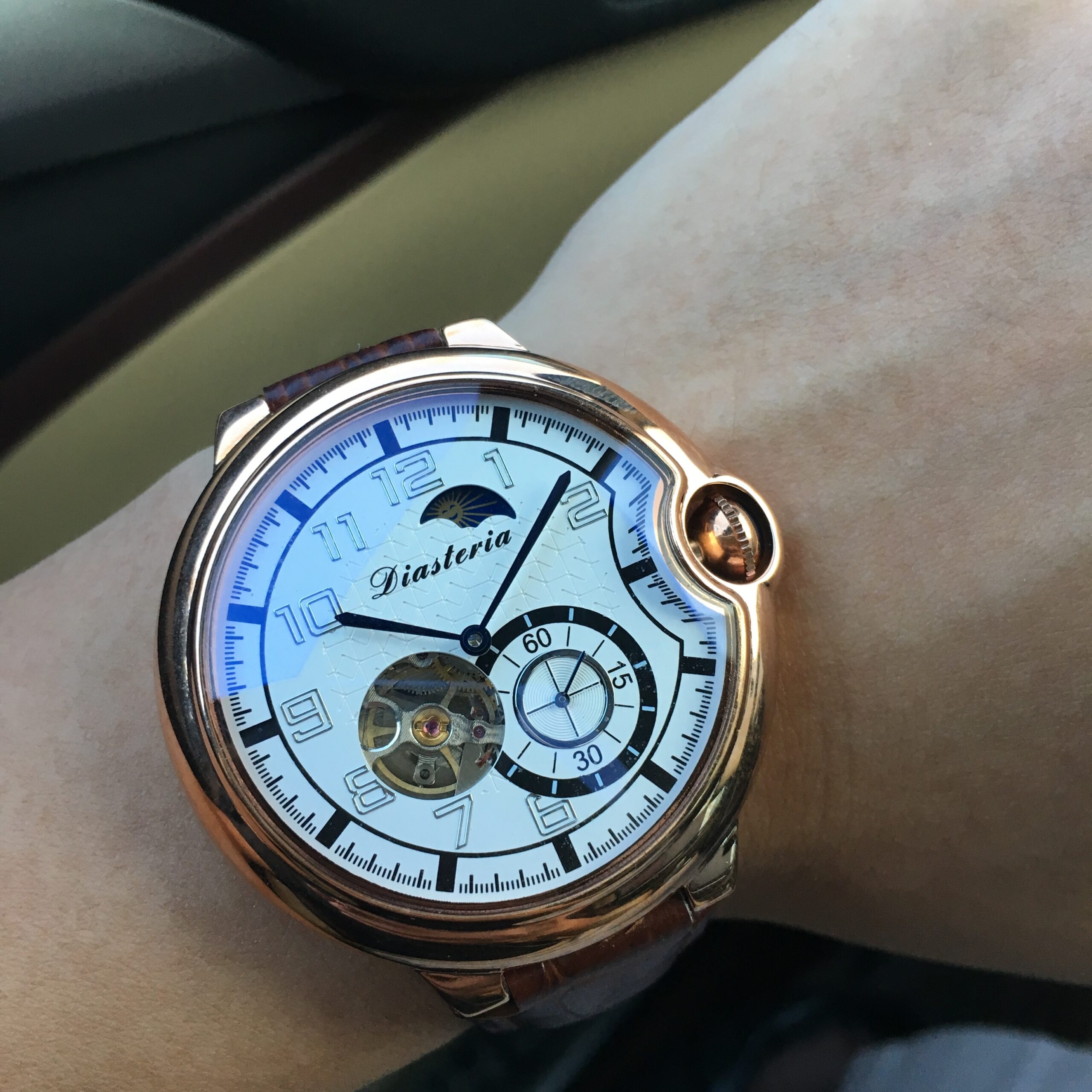 Leather mechanical watch - Image 4
