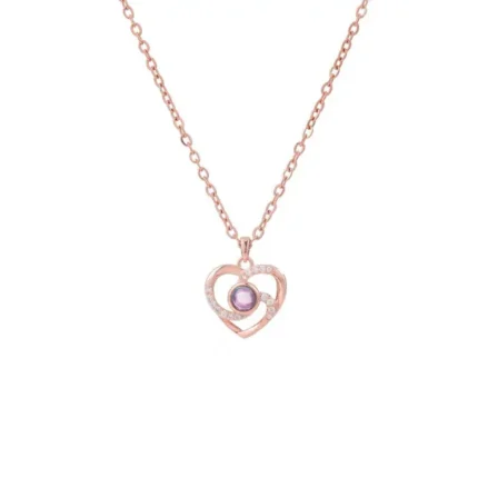 Fashion Heart Necklace Custom Projection Picture Custom Photo Pendant Necklace Valentine's Day Gift Jewelry - Image 9
