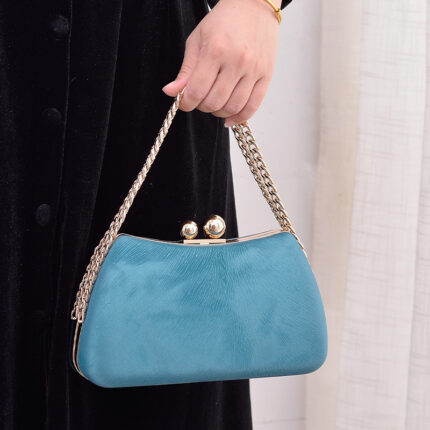 Black PU dinner minimalist handbag - Image 3