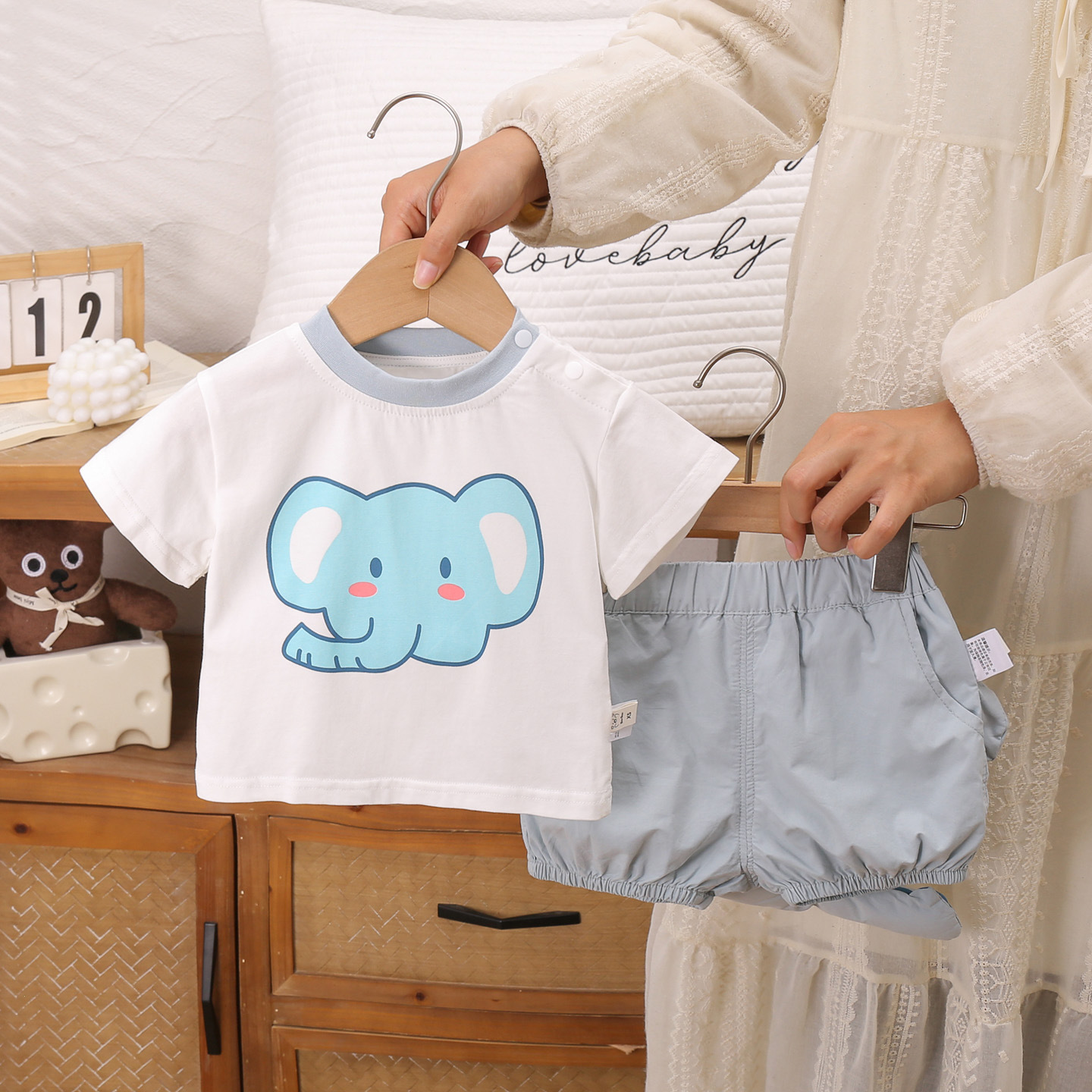 Cartoon Outfit Newborn Short Sleeve2-Piece Set for Babies Boys and Girls - Image 5