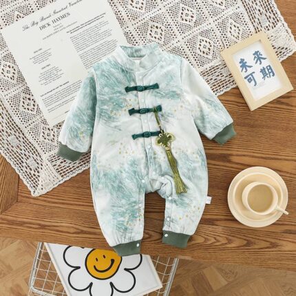 Infant Winter Romper Baby Overall Outfit for Crawling and Outdoor Wear - Image 4