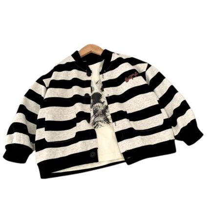 Striped Cardigan Versatile and Soft Top for Kids in Small and Medium Sizes - Image 5
