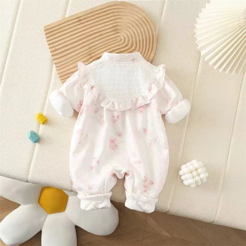 Baby Clothes Double-Layer Outerwear Sweet Full Moon First Birthday Girl Baby Cute Princess Bodysuit