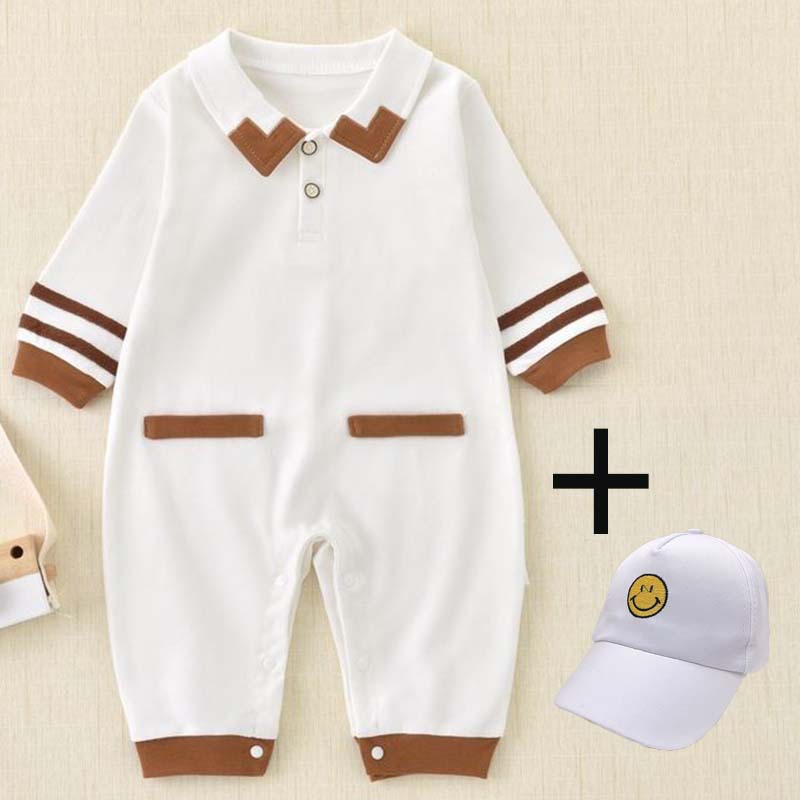 Long Sleeve Bodysuit, British Preppy Style, Stylish Baby Boy Onesie