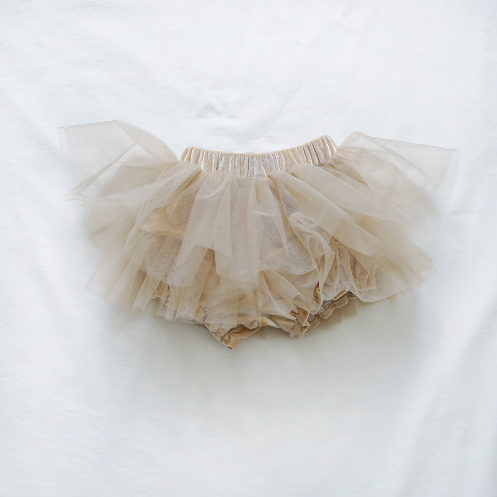 Girls' Velvet Skirt Pants, Children's Puffy Princess Dress - Image 6