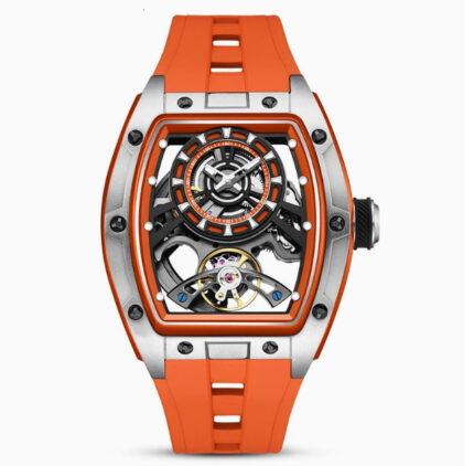 Mens Transparent Barrel-Shaped Fully Luminous Waterproof Mechanical Watch - Image 4
