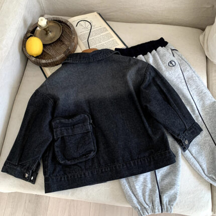 Girls' denim jacket versatile gradient jacket - Image 4