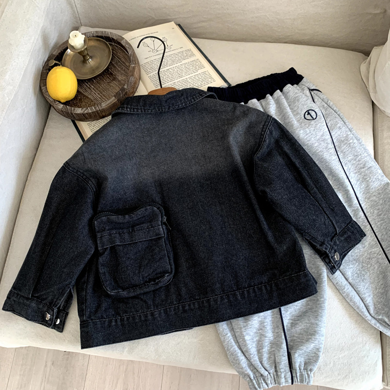 Girls' denim jacket versatile gradient jacket