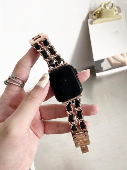 Leather Metal Denim Watch Classic Style Watch Strap Generation Watch Strap Niche - Image 3