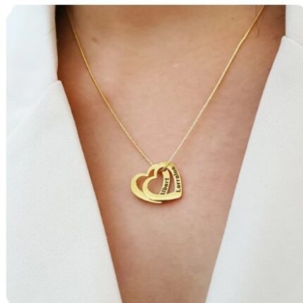 Stainless steel heart-shaped necklaces for women in three colors fashionable and versatile jewelry - Image 3