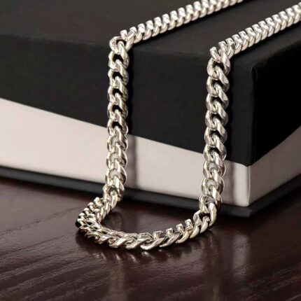 Stainless steel necklace with double-sided polished titanium steel chain - Image 6