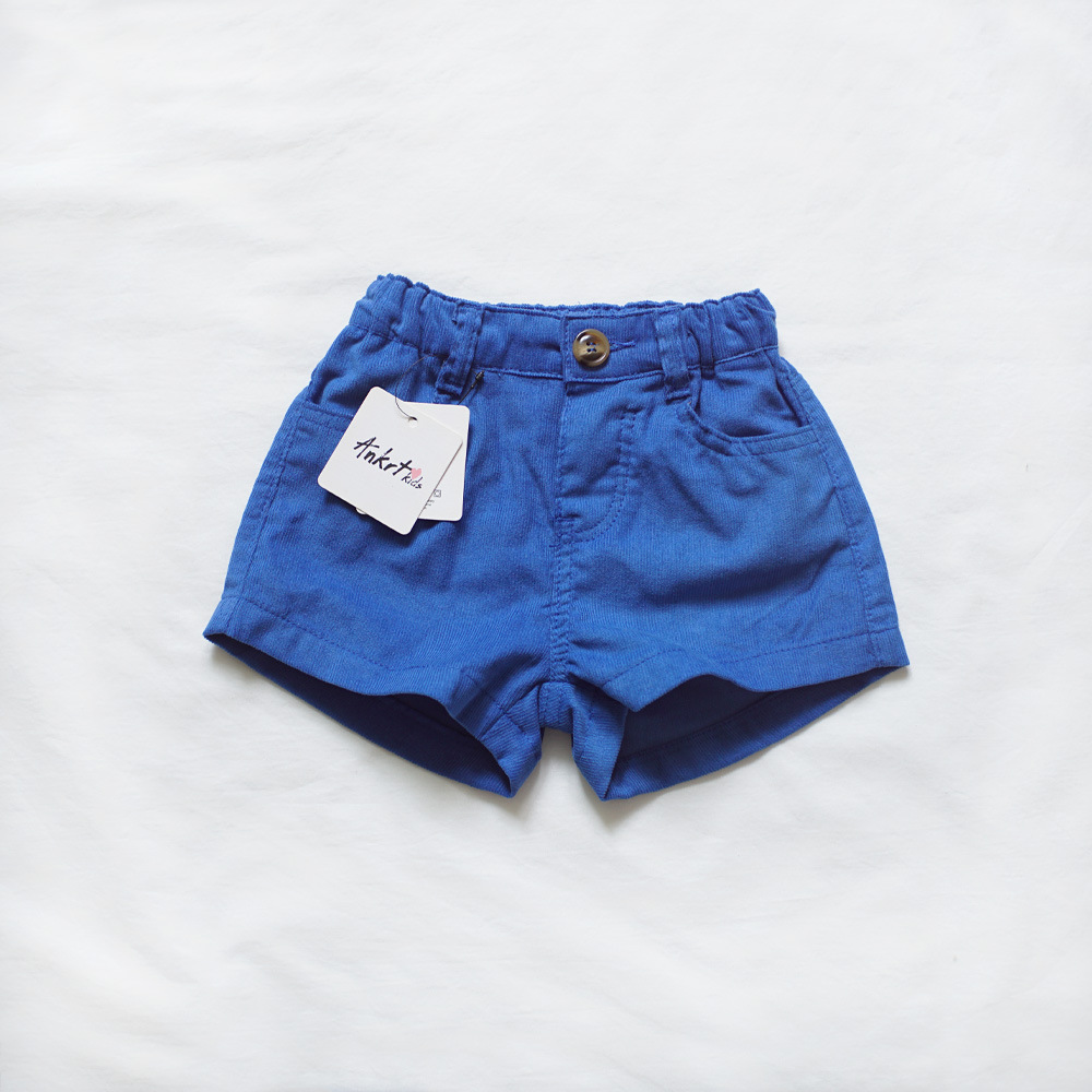 Children's Klein Blue Corduroy Shorts for Girls - Image 2