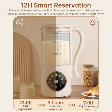 1.4L Nuts Milk Maker, Juicer and Soy Milk Machine with 16 Blades for Plant-Based Drinks, Oatmeal, Almond, Grains, and Beverages - Image 7