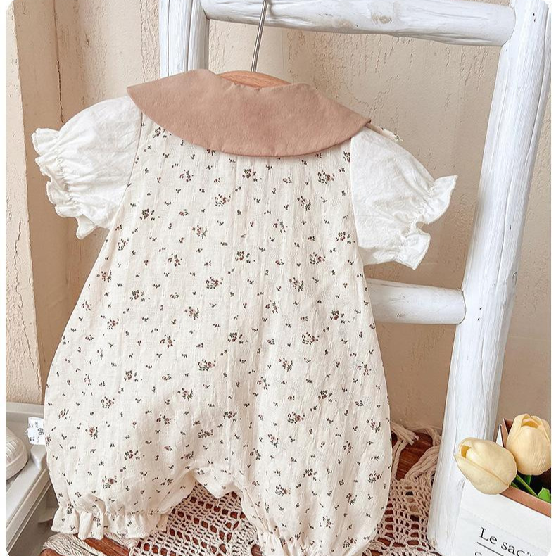 Lightweight Romper for Baby Girls, Short Sleeve