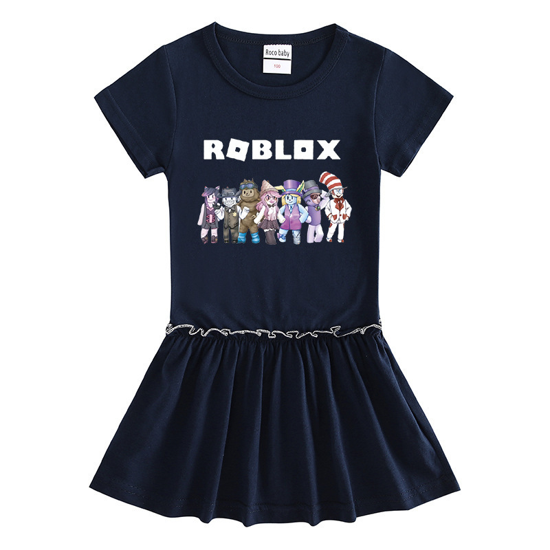 Children's short sleeved dress made of cotton