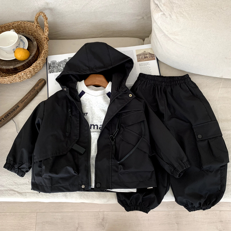 Casual jacket submachine jacket two-piece pants set
