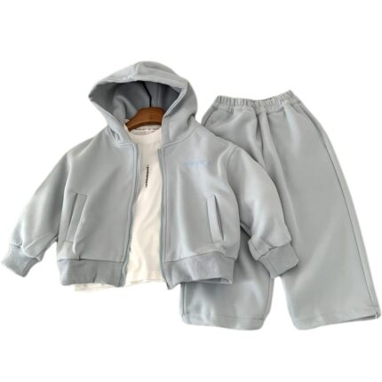 Sports suit children's coat sweatpants two-piece set - Image 5