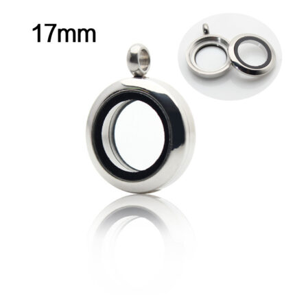 20mm/25mm/30mm Glass Floating Lockets Pendant Stainless Steel Magnetic Twist Closure Jewelry - Image 13