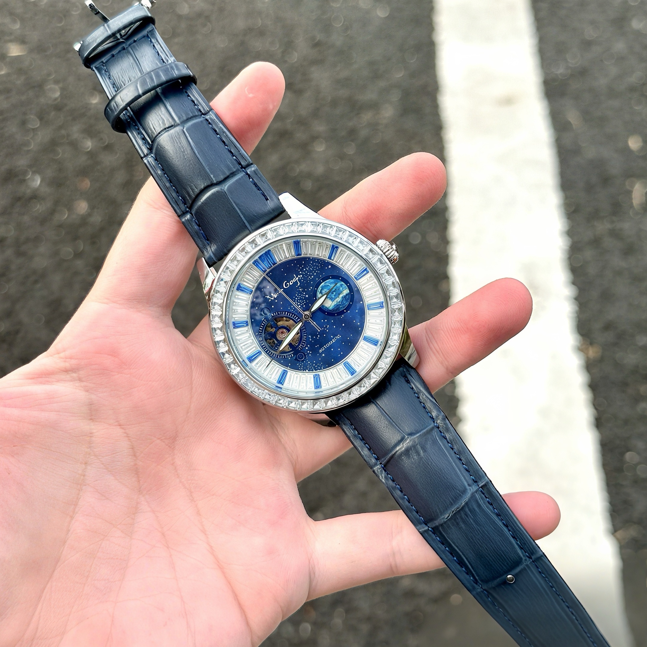 VanGogh Men's Geneva Series Art Automatic Mechanical Watch - Image 6