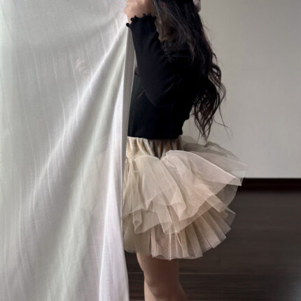 Girls' Velvet Skirt Pants, Children's Puffy Princess Dress - Image 2