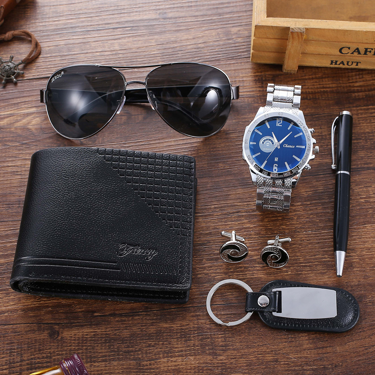 Wallet Pen  Glasses  Cuffs  Business Watch  Keychain - Image 4
