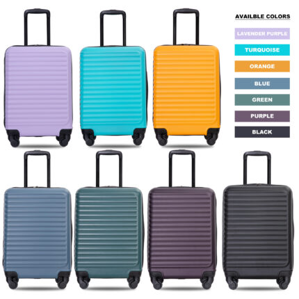 20" Carry on Luggage Lightweight Suitcase, Spinner Wheels, Black - Image 5