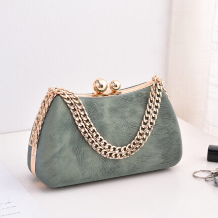 Black PU dinner minimalist handbag - Image 8